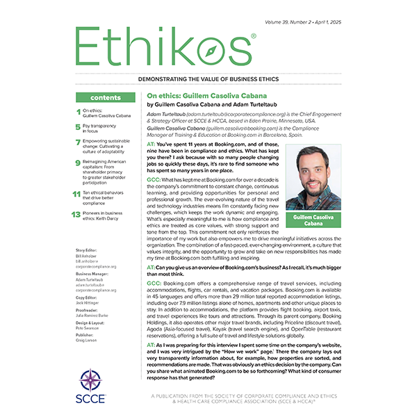 April 2025 Member-exclusive Ethikos Quarterly Newsletter is now available | Read it now