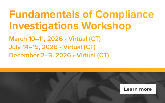 2026 Fundamentals of Compliance Investigations