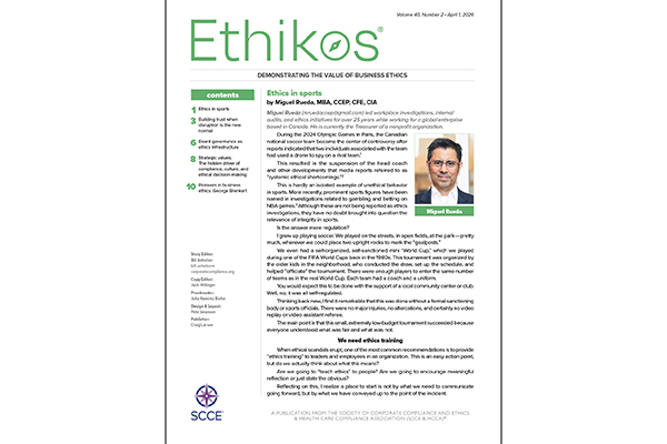 April 2026 Member-exclusive Ethikos newsletter is now available | Read it now 