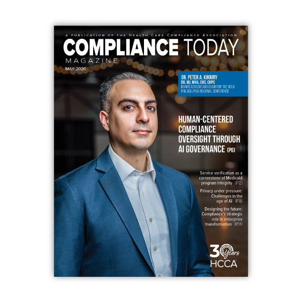 May 2026 Member-exclusive Compliance Today magazine is now available | Read it now