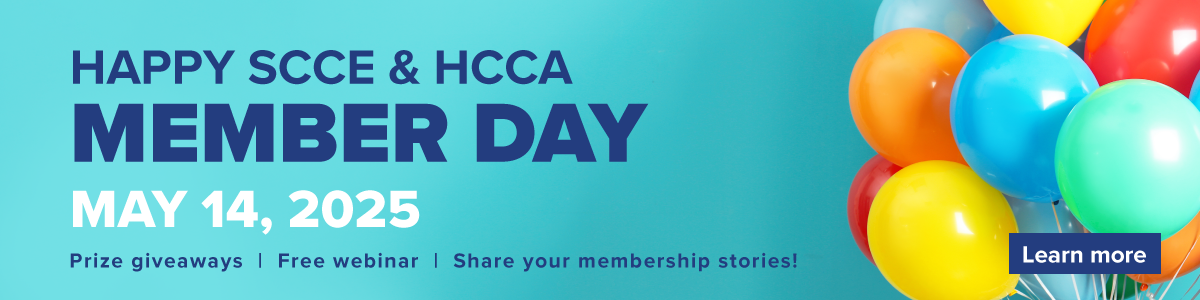 Happy SCCE & HCCA Member Day | May 14, 2025